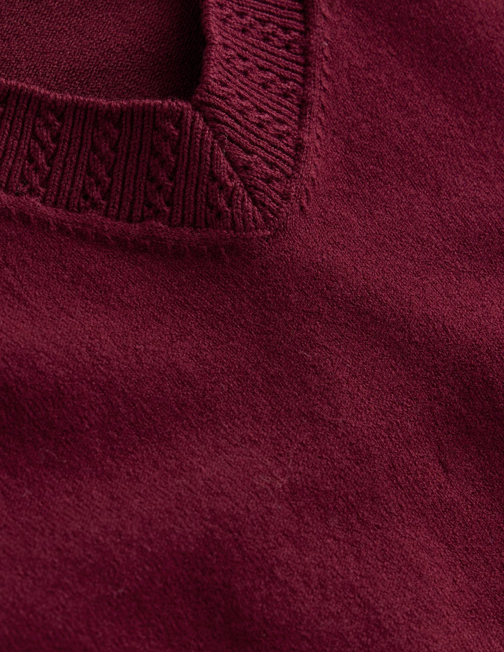 Emilia Cotton V Neck Sweater-Deep Wisteria