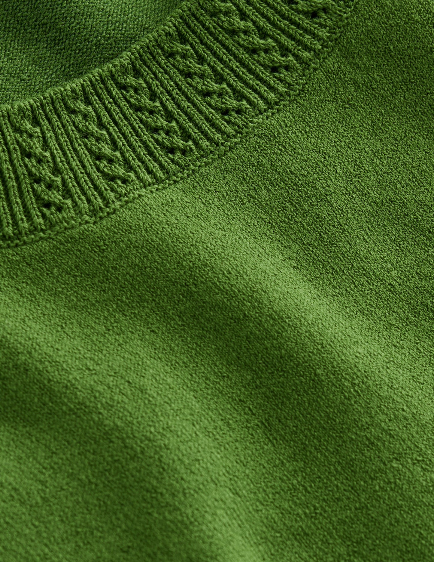 Emilia Cotton Crew Neck Vest-Promenade Green