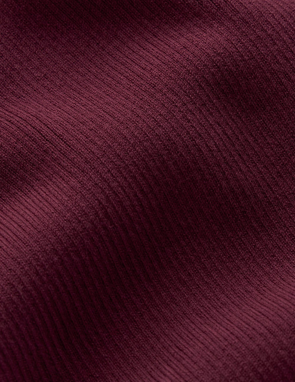 Rib Henley Top-Deep Wisteria