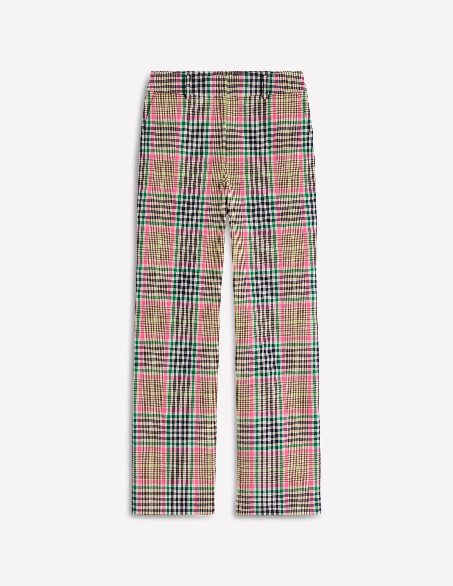 Canonbury Tailored Pants-Brown,Rose Pink and Navy Check