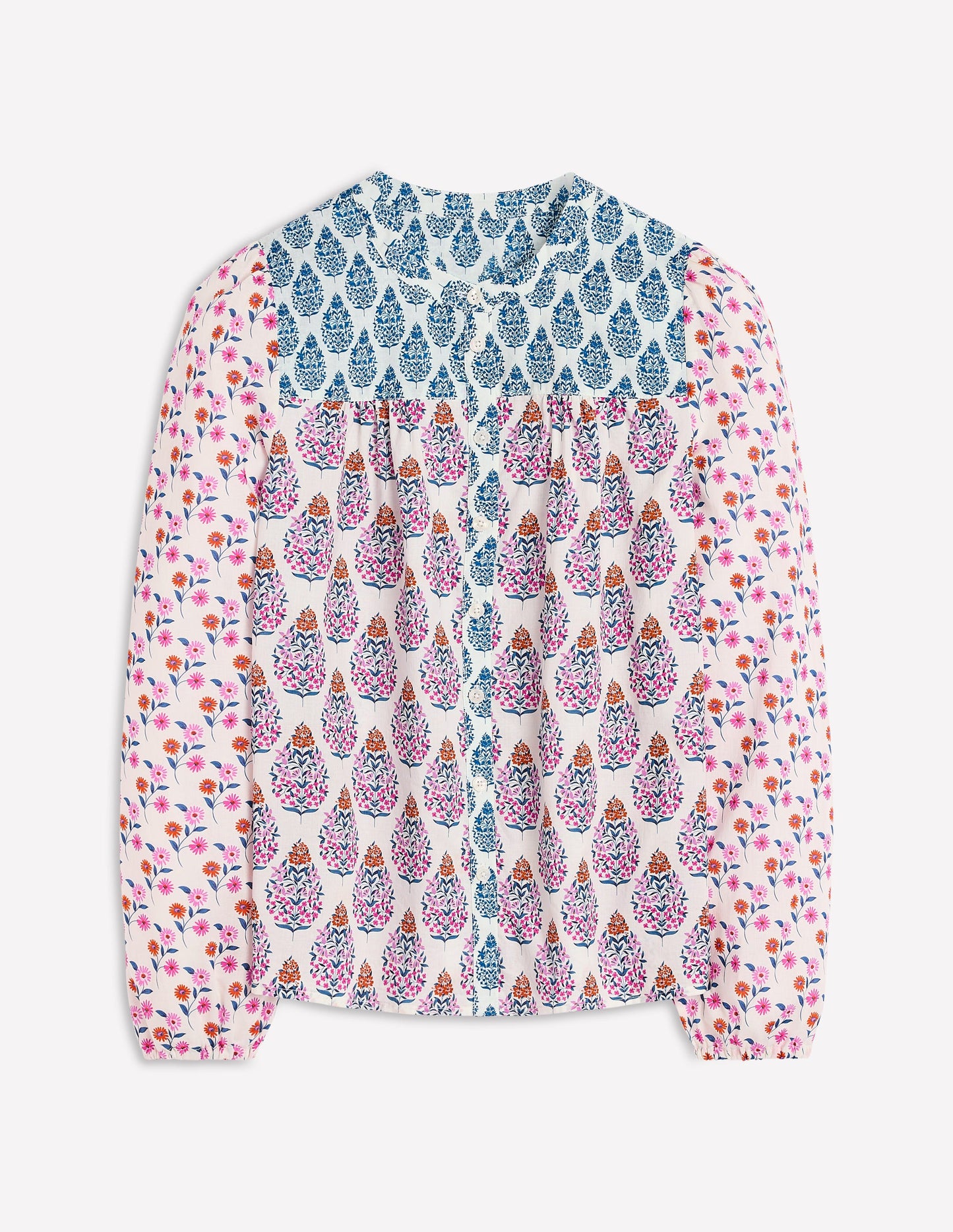 Corrine Cotton Top-Multi, Wildflower Bouquet