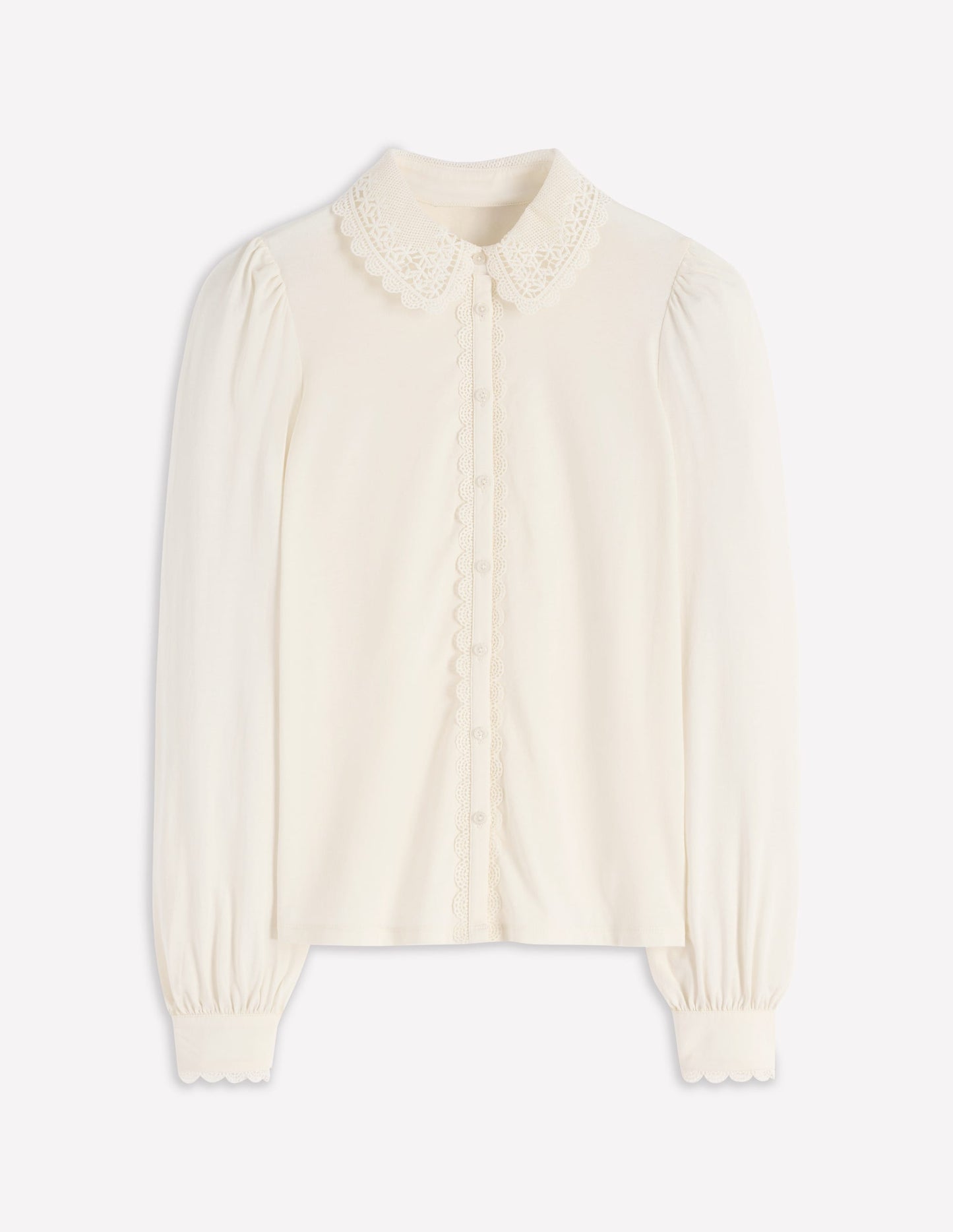 Lace Collar Blouse-Ivory