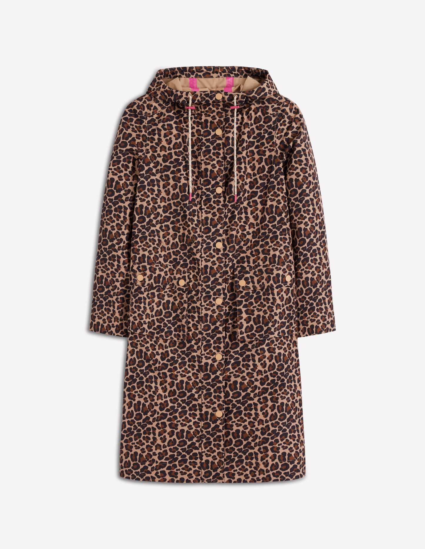 Longline Rain Mac-Multi, Cheetah Pop