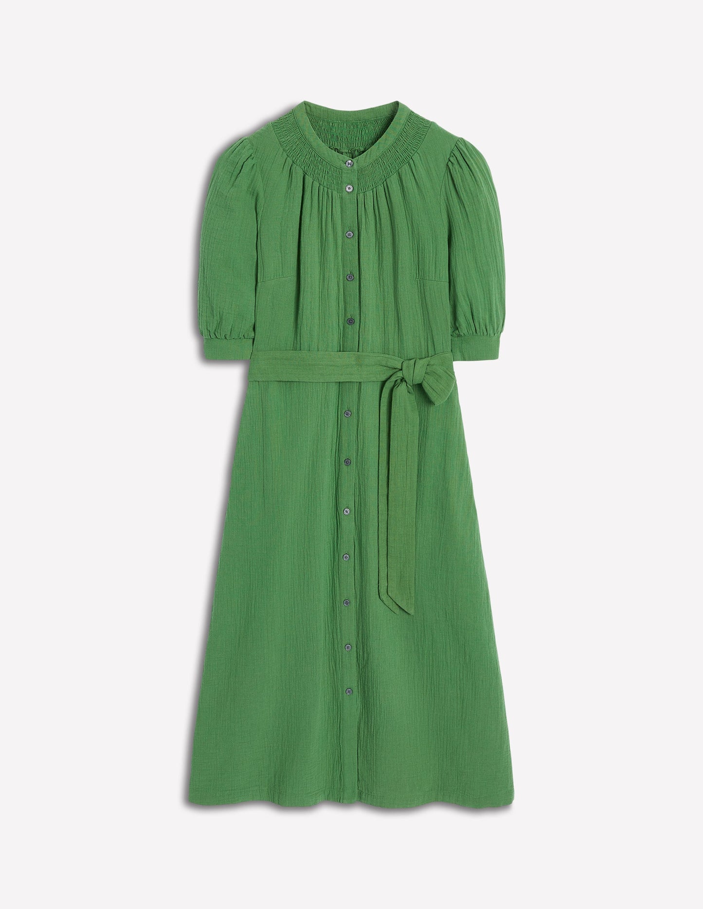 Ada Double Cloth Midi Dress-Paradise Green