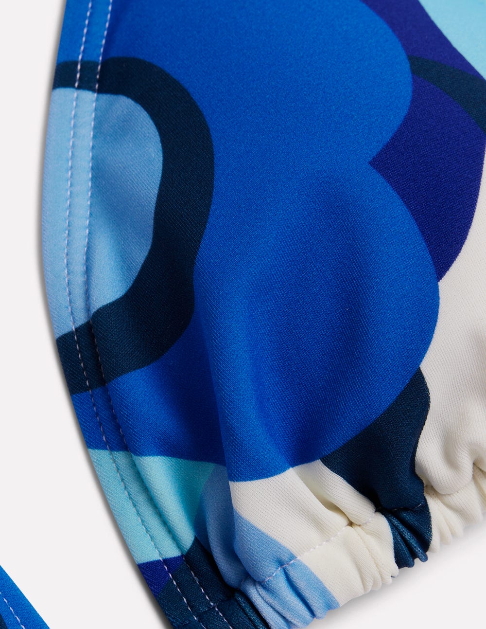 Symi String Bikini Top-Blue, Abstract Swirl