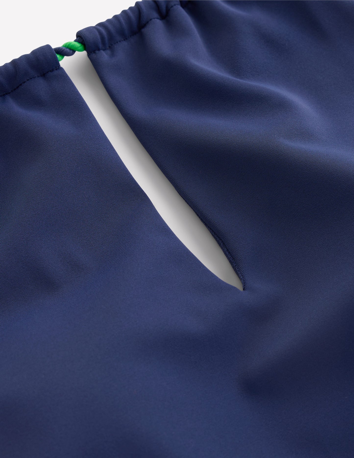 String High Neck Swimsuit-Navy