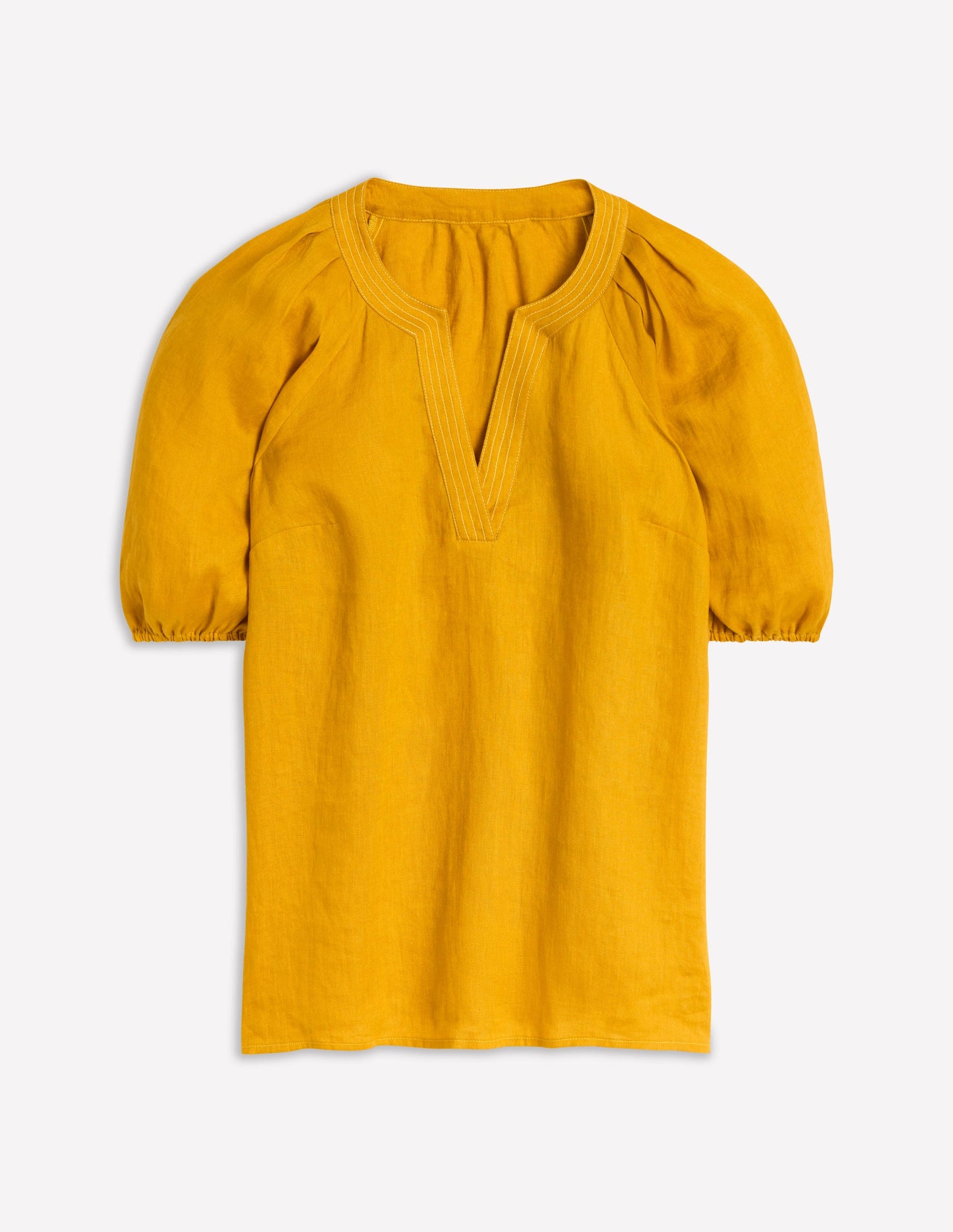 Brooke Linen Top-Golden Rye