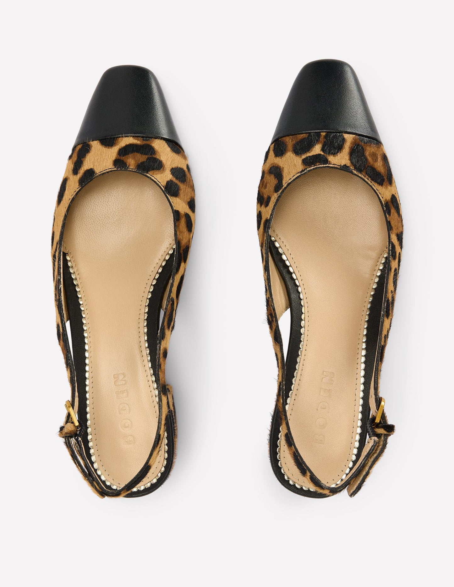 Ailsa Block Heel Slingbacks-Classic Leopard