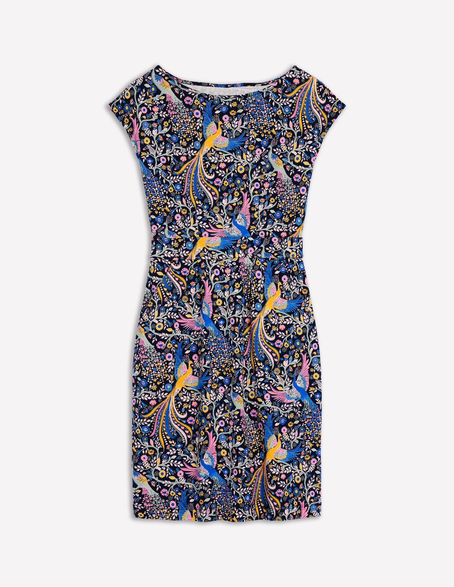 Florrie Jersey Dress-French Navy,Enchanting Peacock