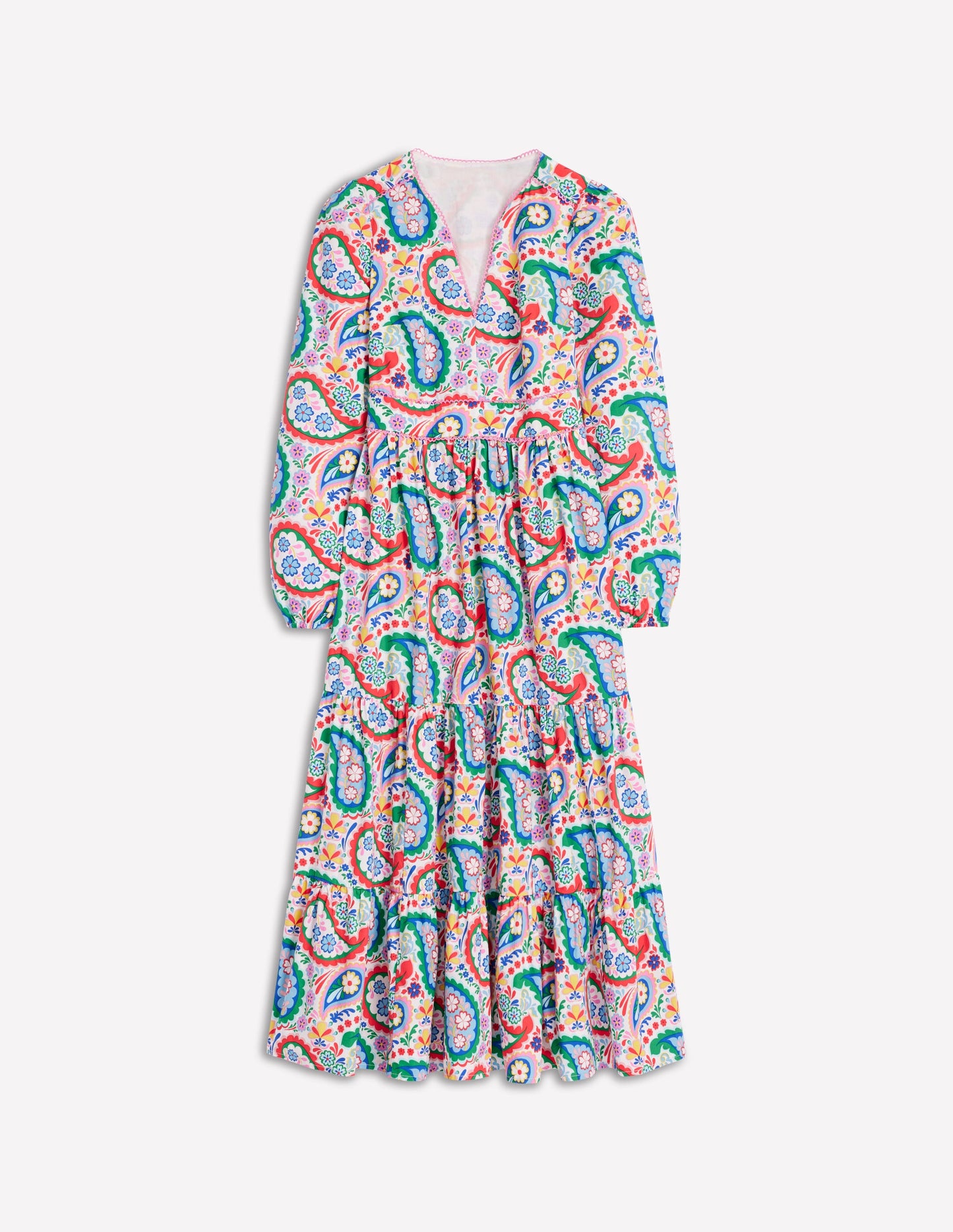 Violet Midi Dress-Multi, Meadow Paisley