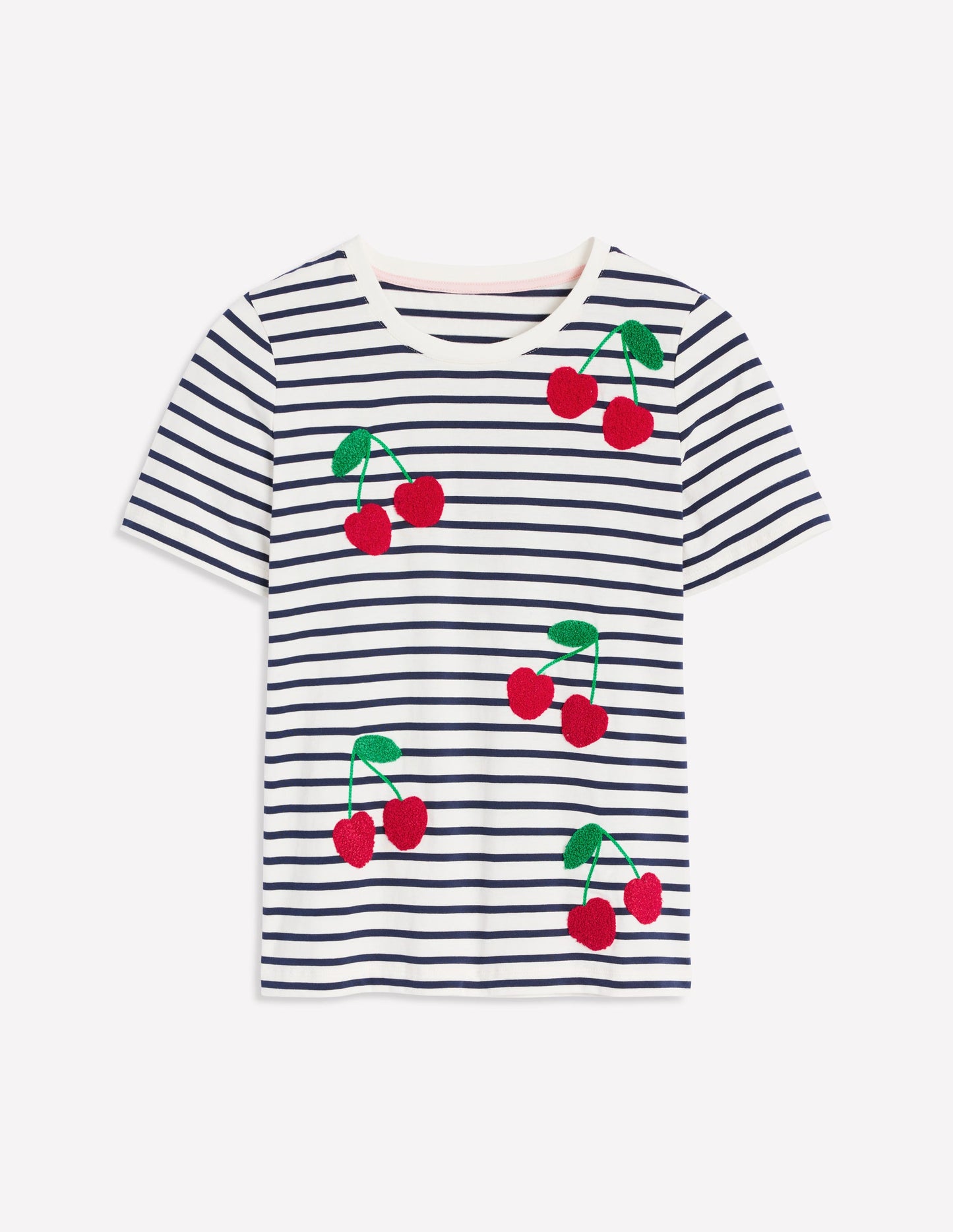Relaxed Novelty T-Shirt-Ivory, French Navy, Cherries