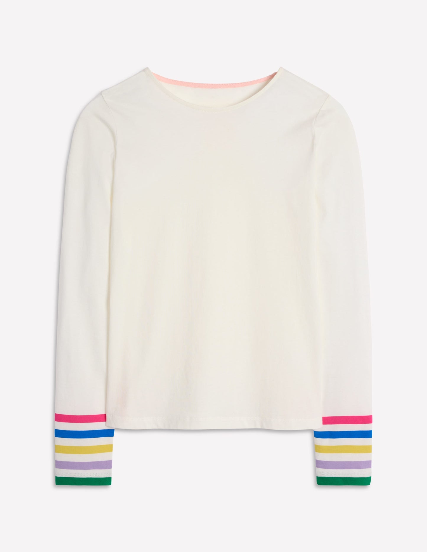 Stripe Cuff Top-Ivory Rainbow Stripe Cuff