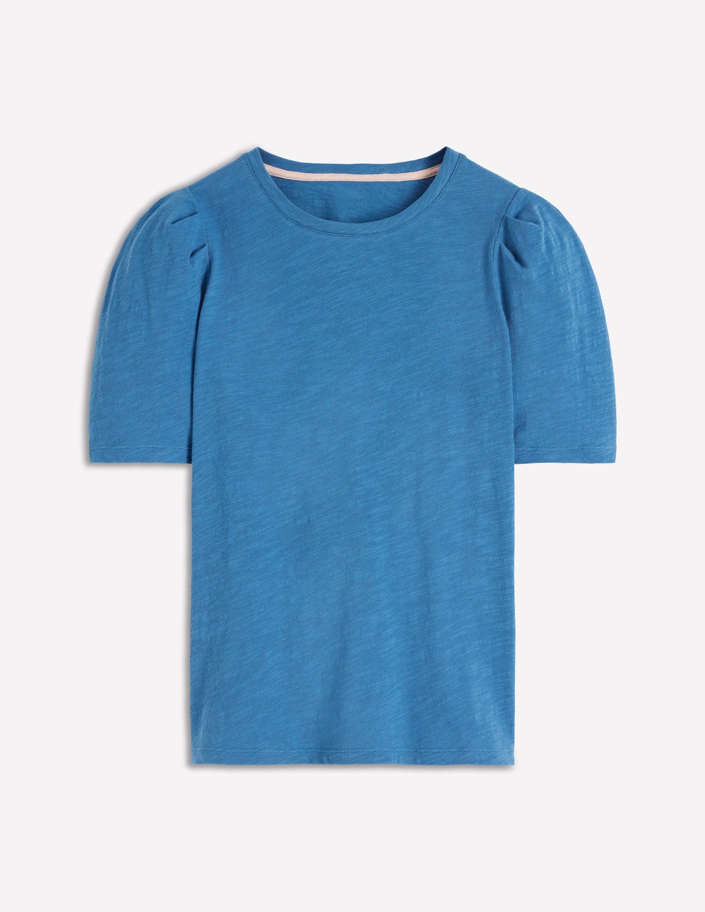 Pleat Sleeve T-shirt-Vallarta Blue