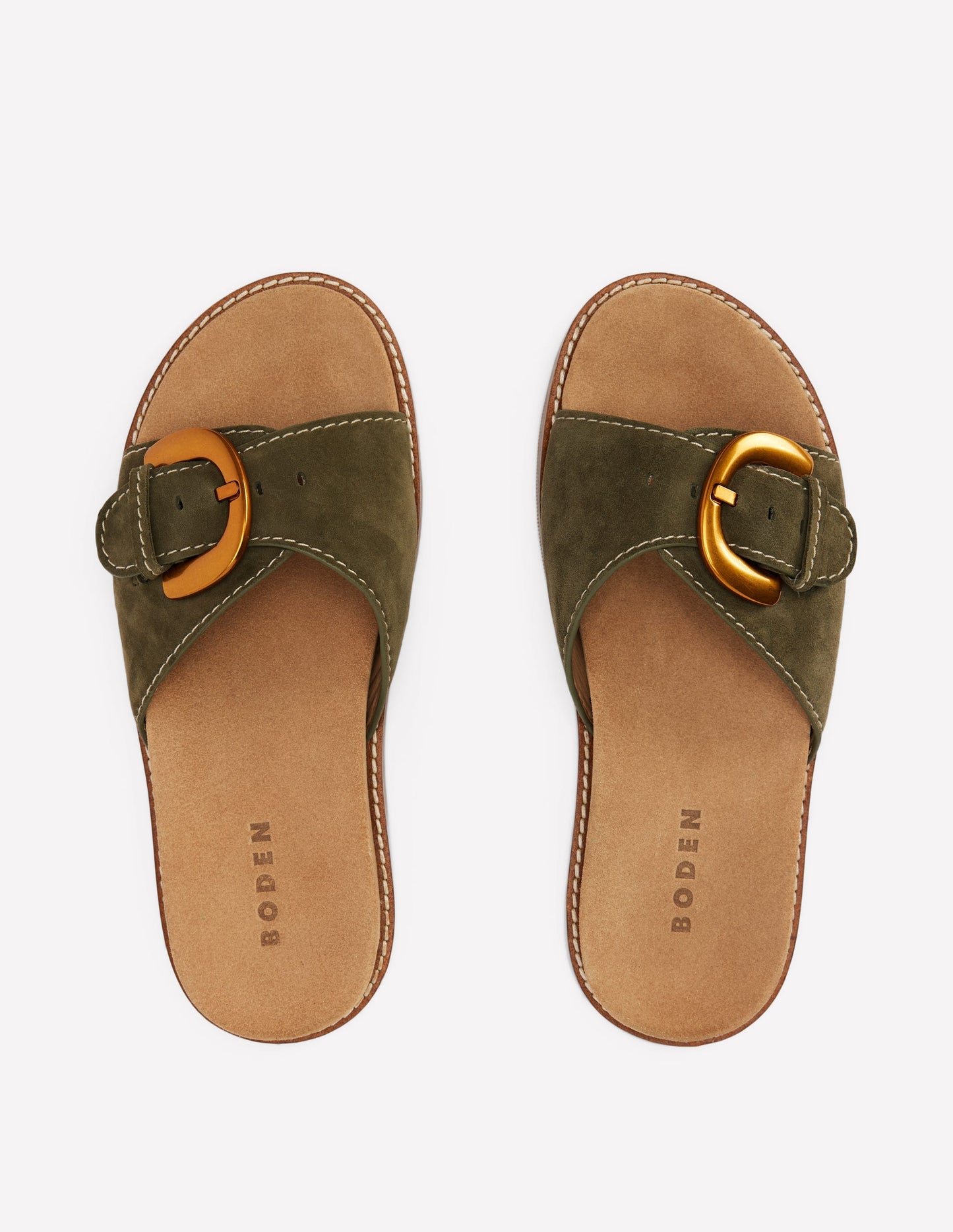 Hardware Mule Sandal-Deep Olive