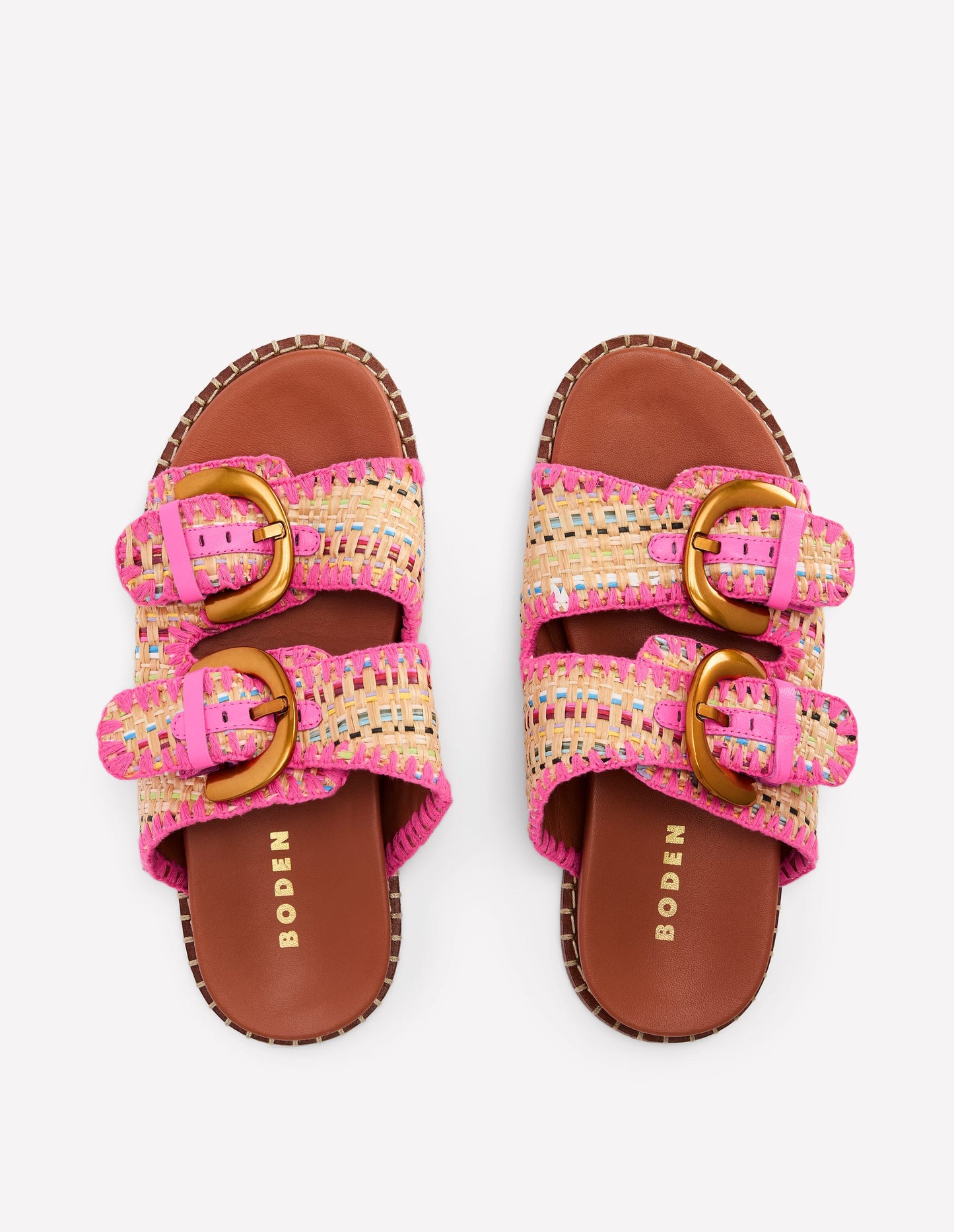 Alberta Footbed Sandals-Natural/Multi