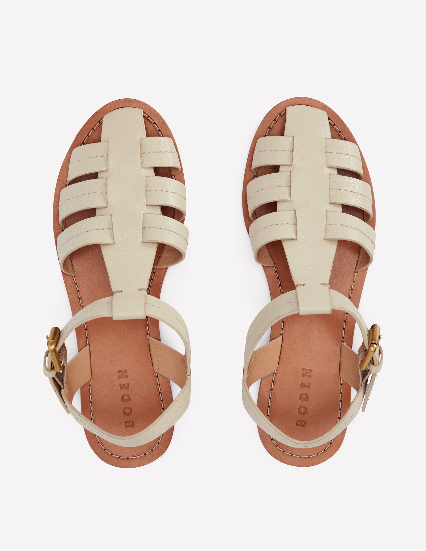 Fisherman Flat Sandals-Ecru