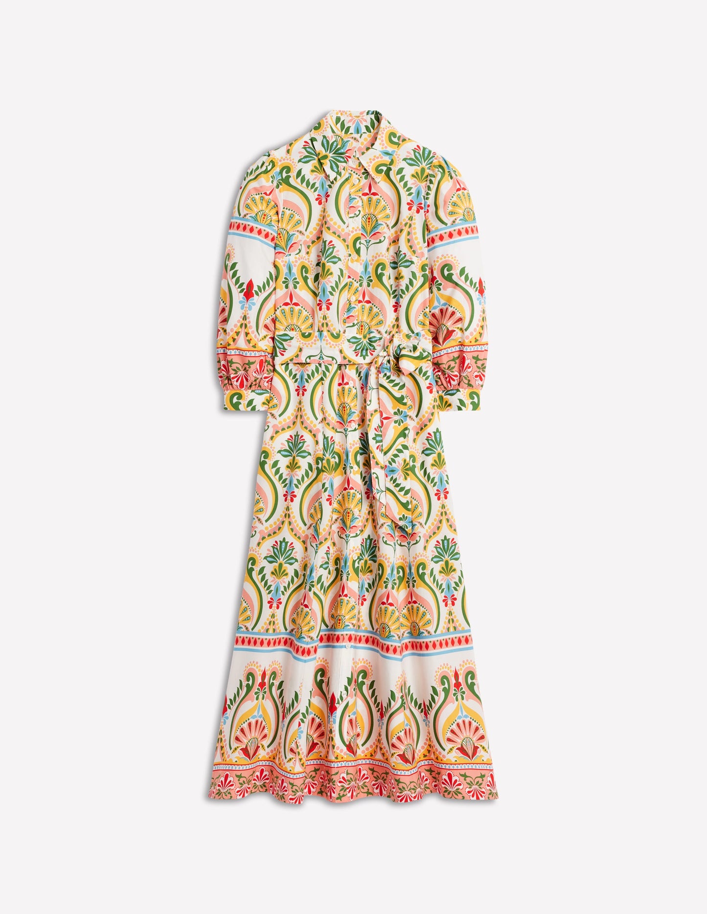 Clara Cotton Shirt Dress-Multi, Ornamental Floral