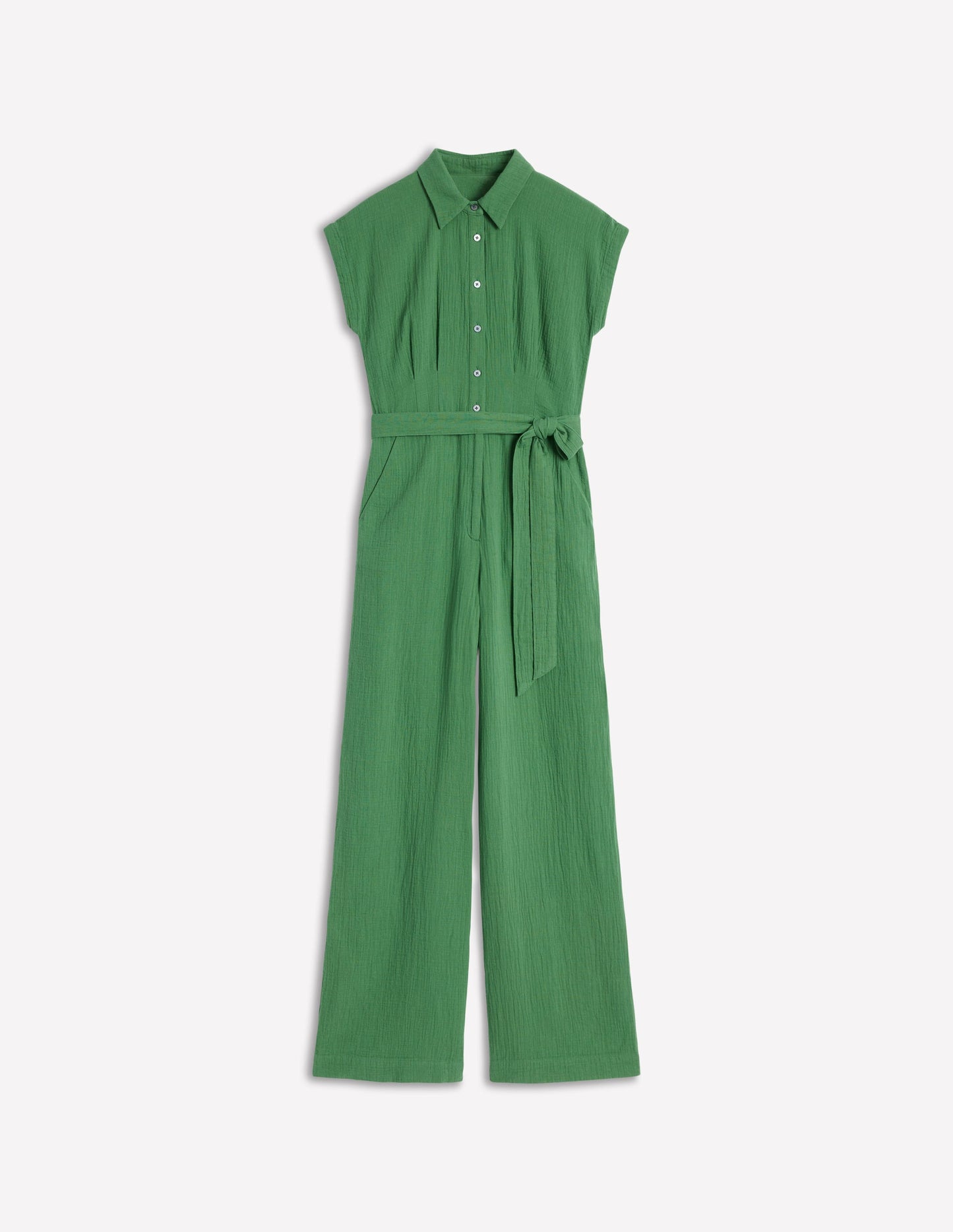 Colette Double Cloth Jumpsuit-Paradise Green
