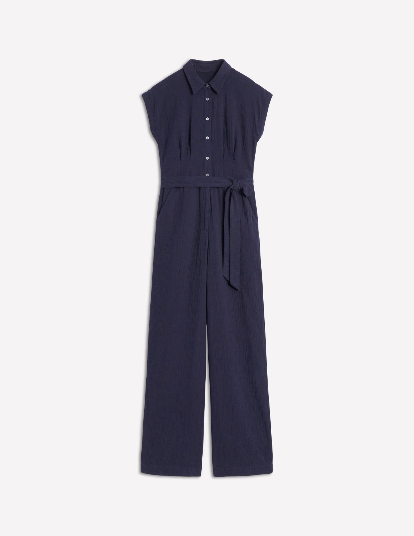 Colette Double Cloth Jumpsuit-Navy