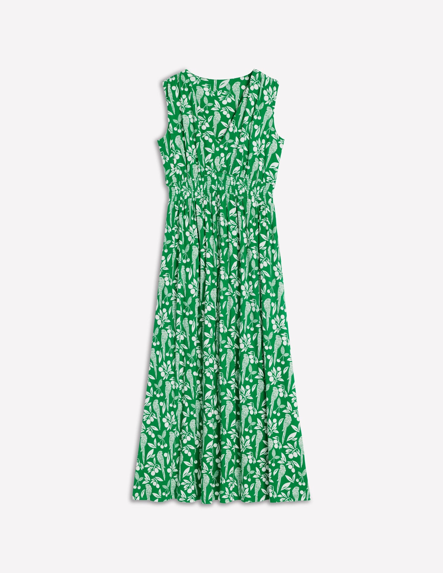 Paloma Jersey Maxi Dress-Rich Emerald, Parrot Pop