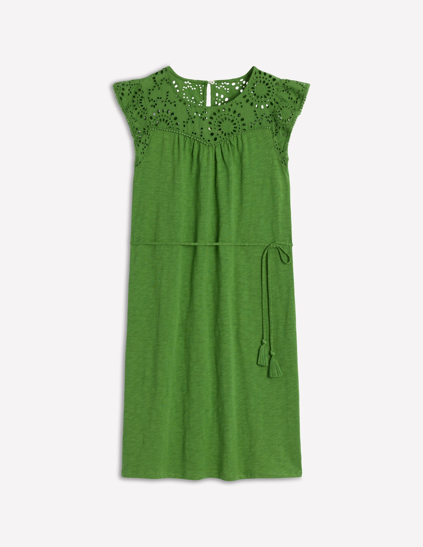 Juliet Broderie Short Dress-Paradise Green