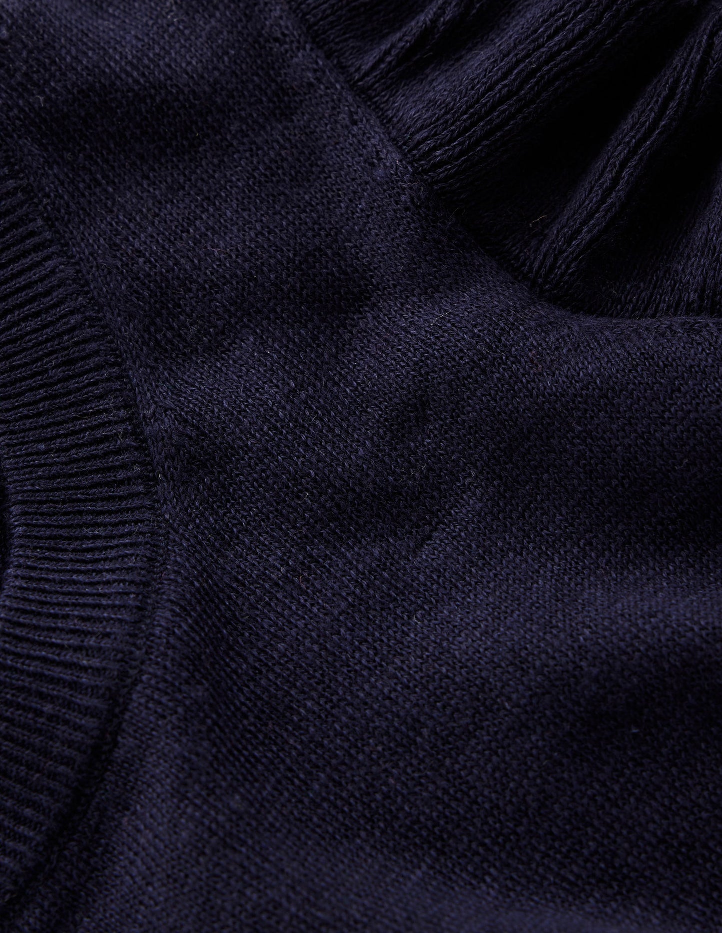 Josie Frilled Linen Vest-Navy