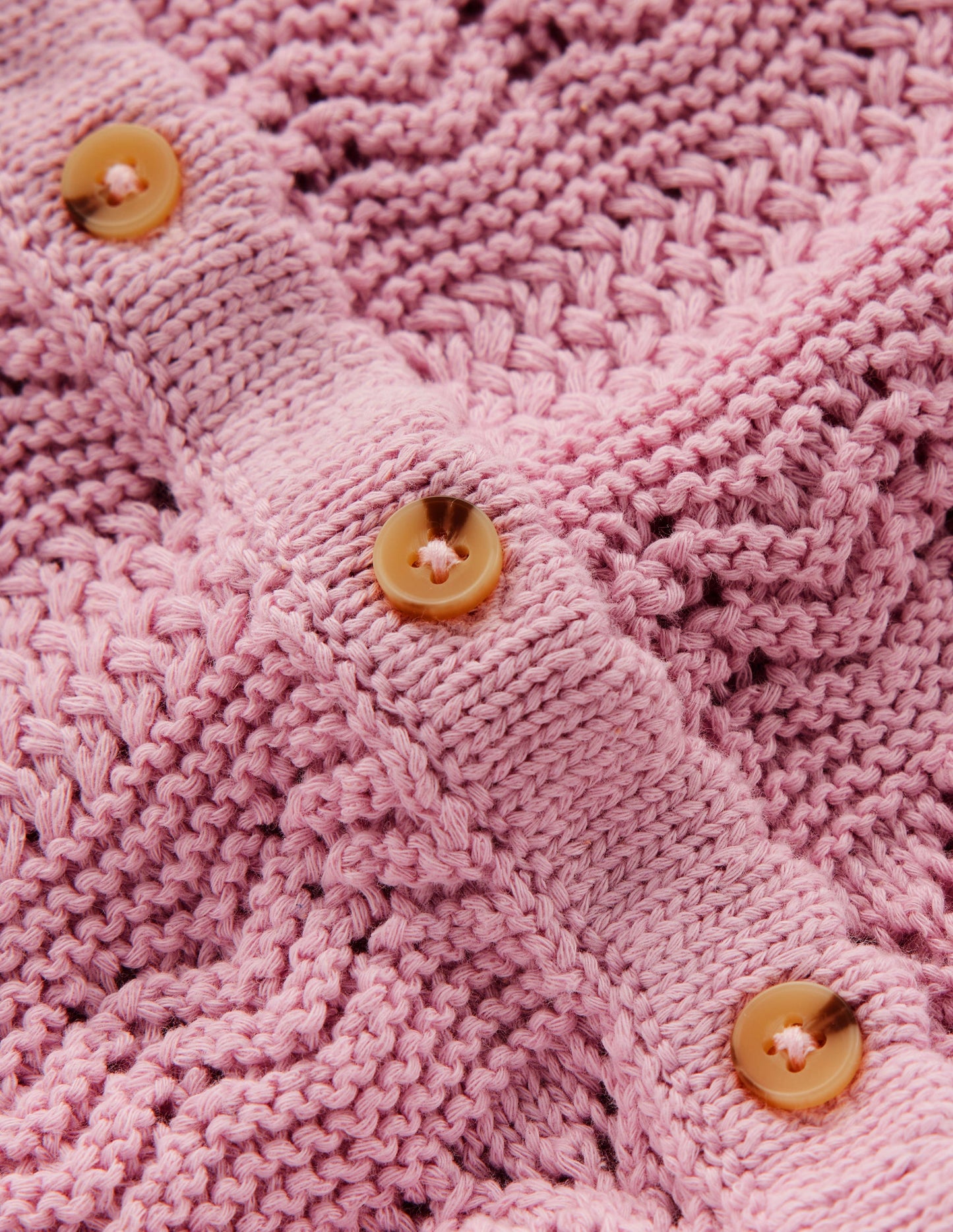 Elodie Stitch Crew Cardigan-Soft Pink
