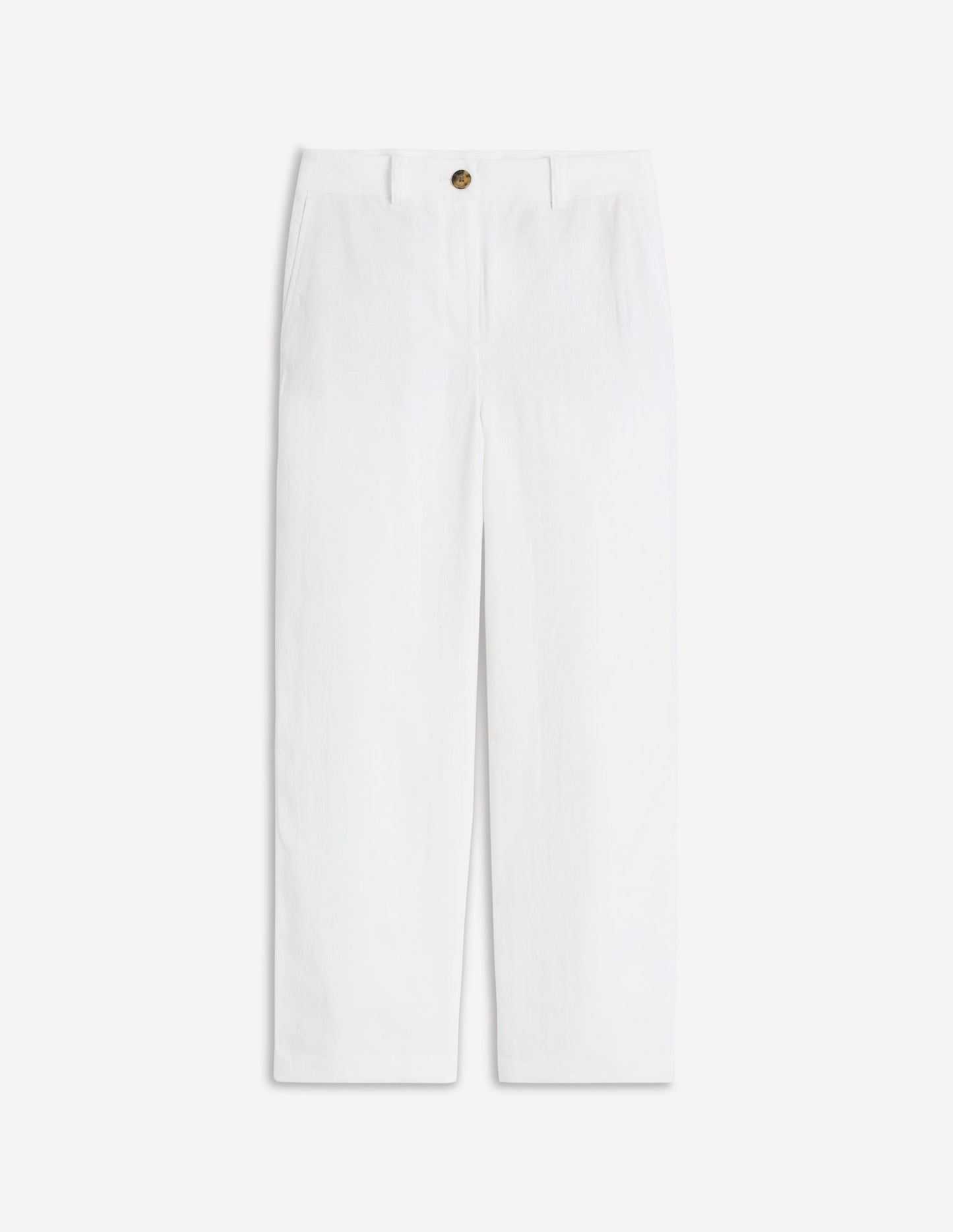 Westbourne Crop Linen Pants-White