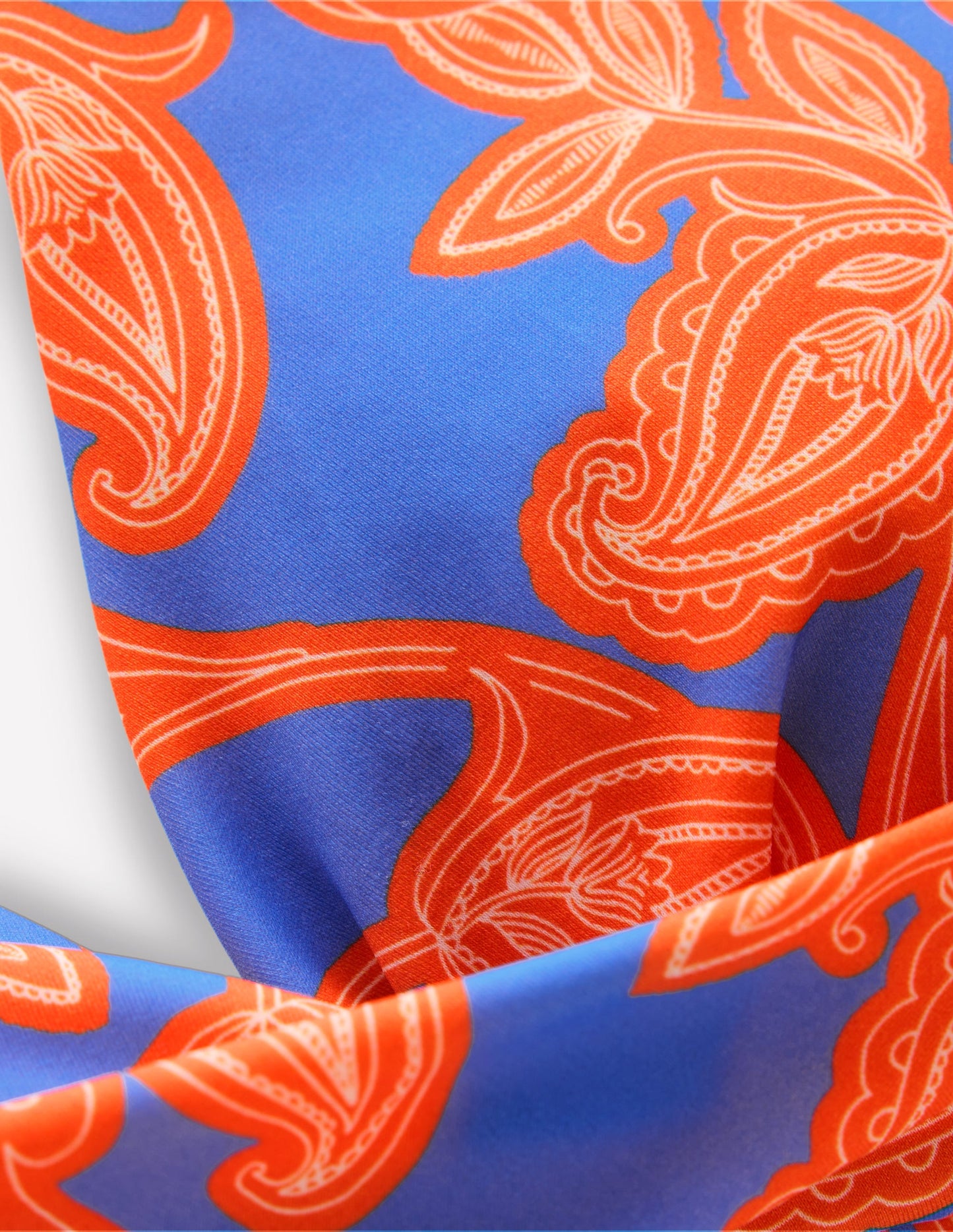 Levanzo Halter Bikini Top-Jaffa Orange, Paisley Whirl