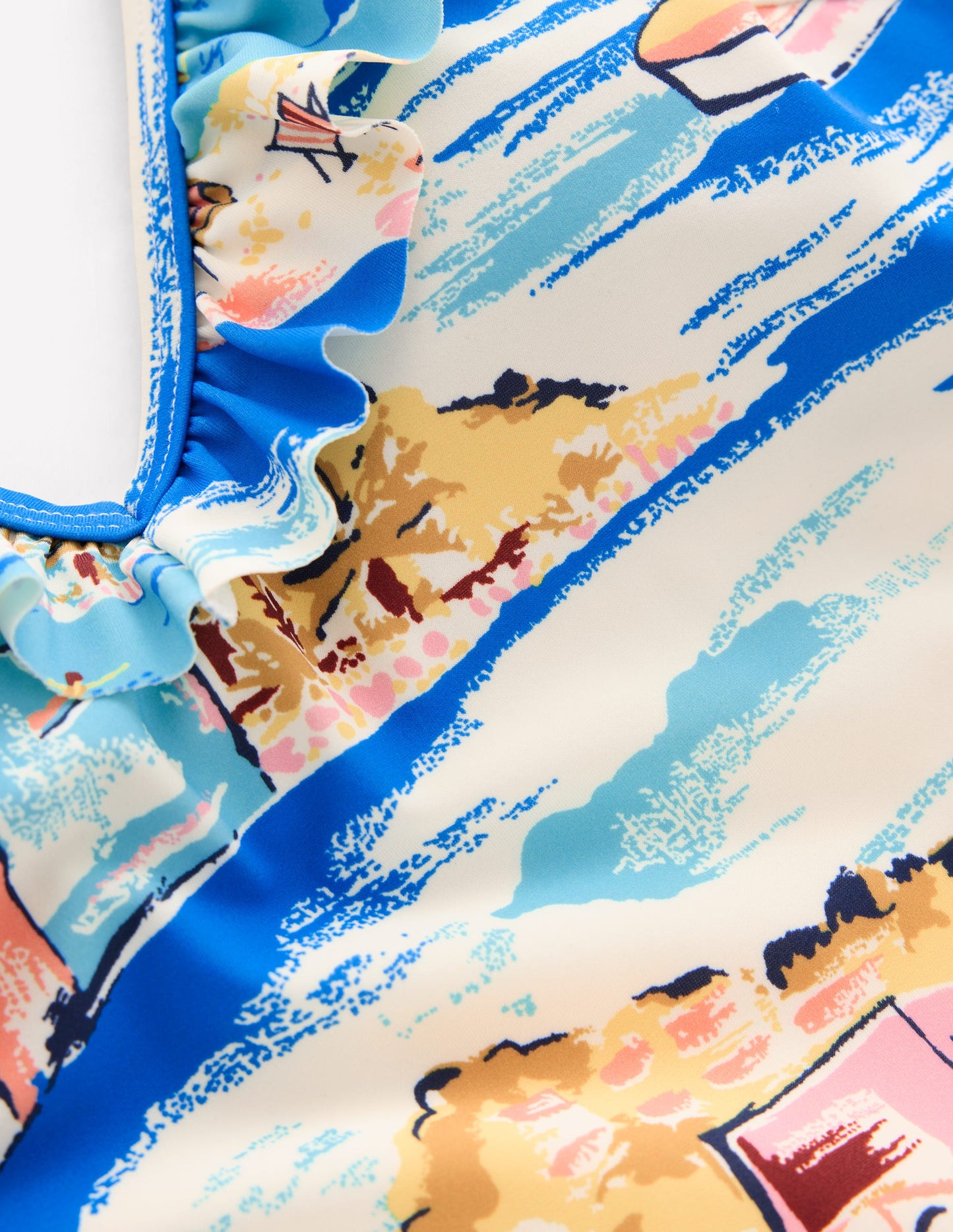 Evia Ruffle Swimsuit-Multi, Paradise Bay