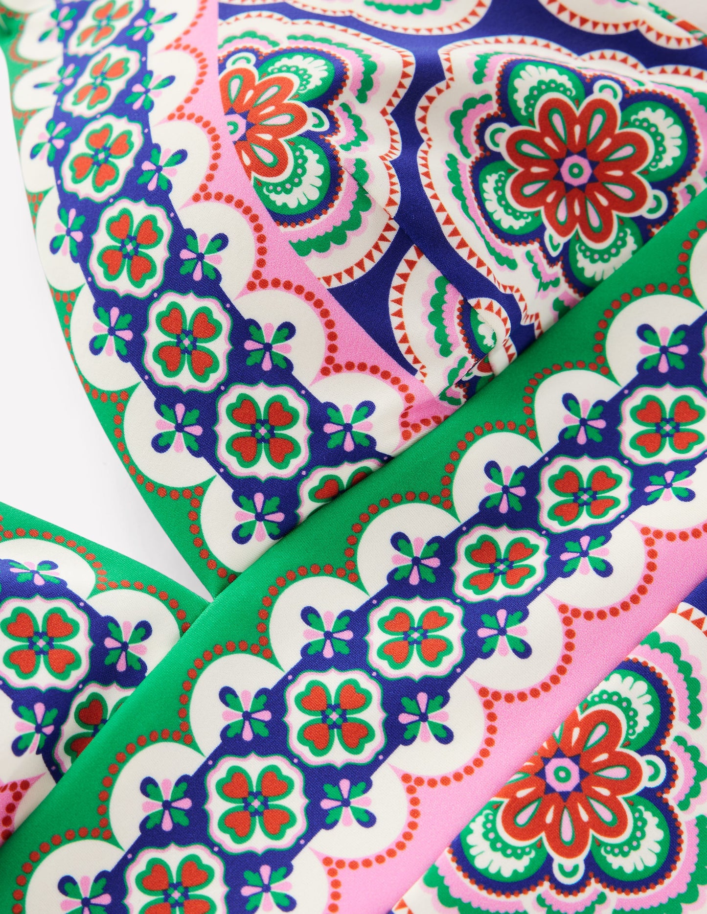 Porto Tankini Top-Bright Blue, Botanic Blush