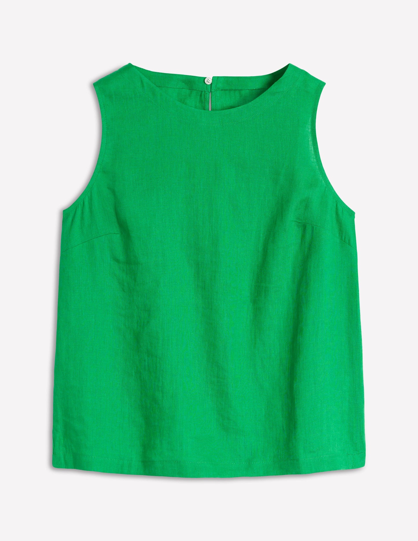 Linen Shell Top-Sapling Green