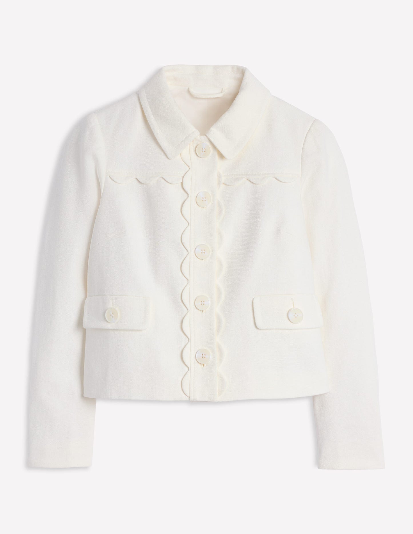 Scallop Jacket-Ivory