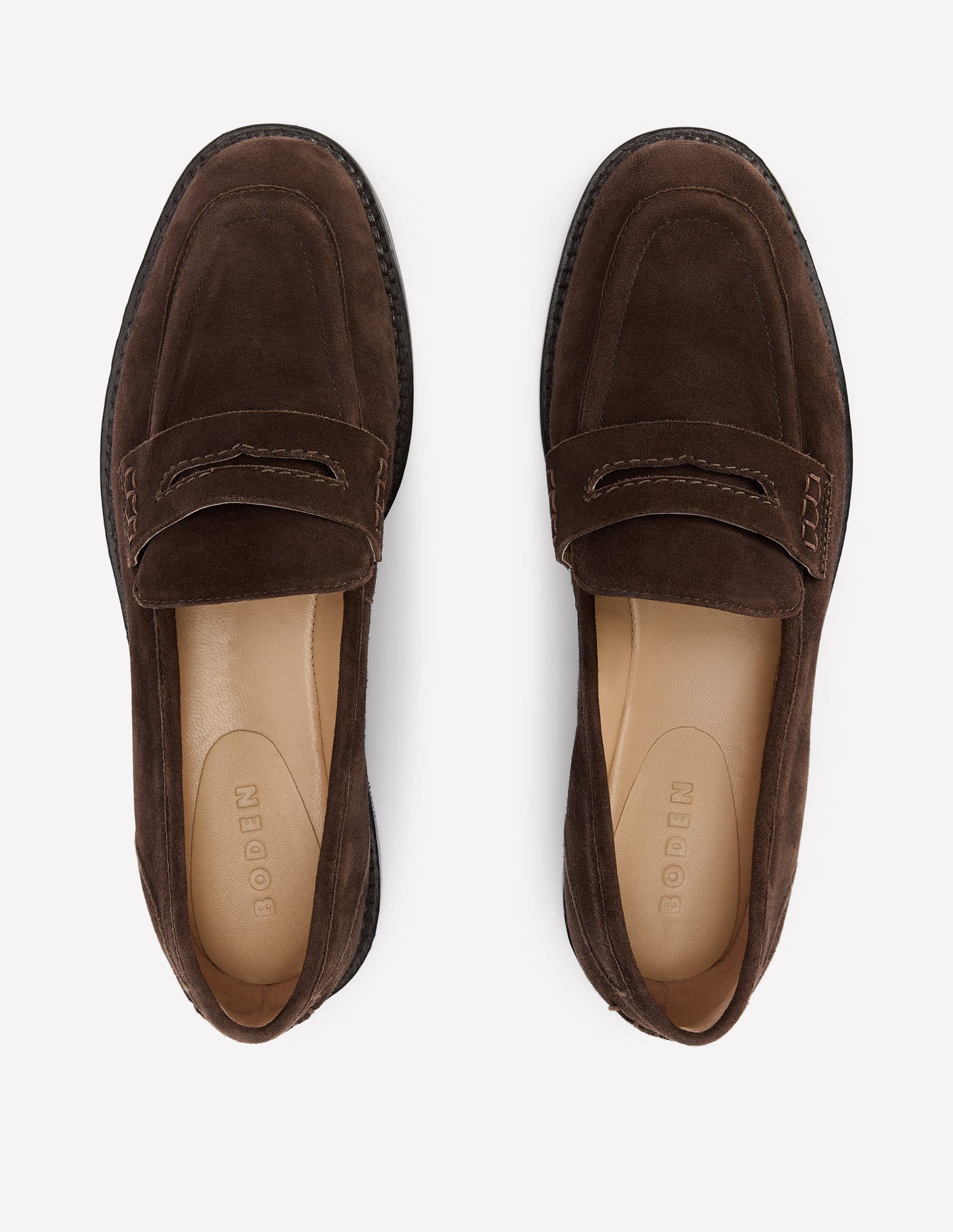 Nya Penny Loafers-Bitter Chocolate Suede