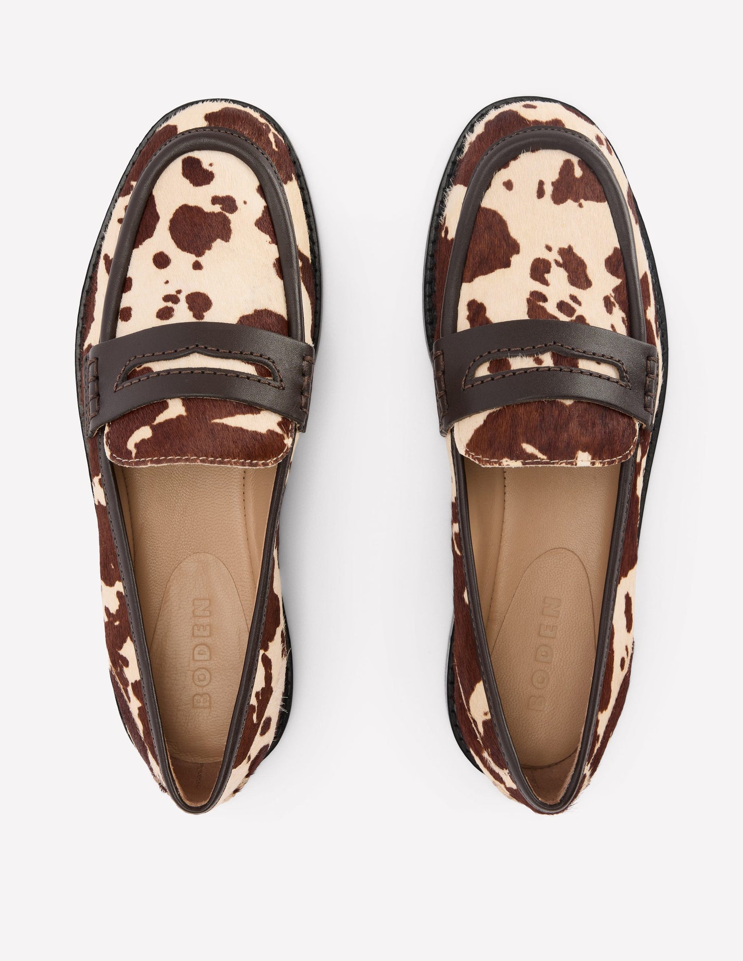 Nya Penny Loafers-Brown/Ivory