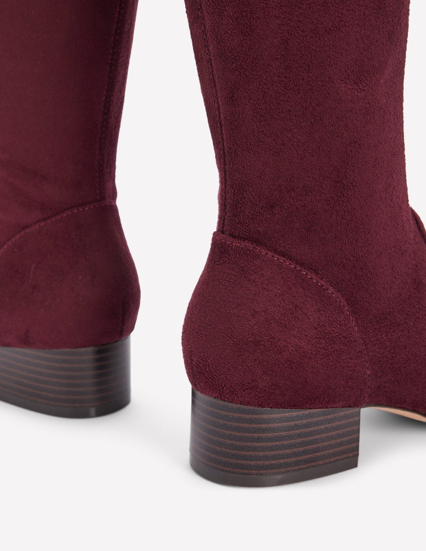 Flat Stretch Knee Boots-Chestnut