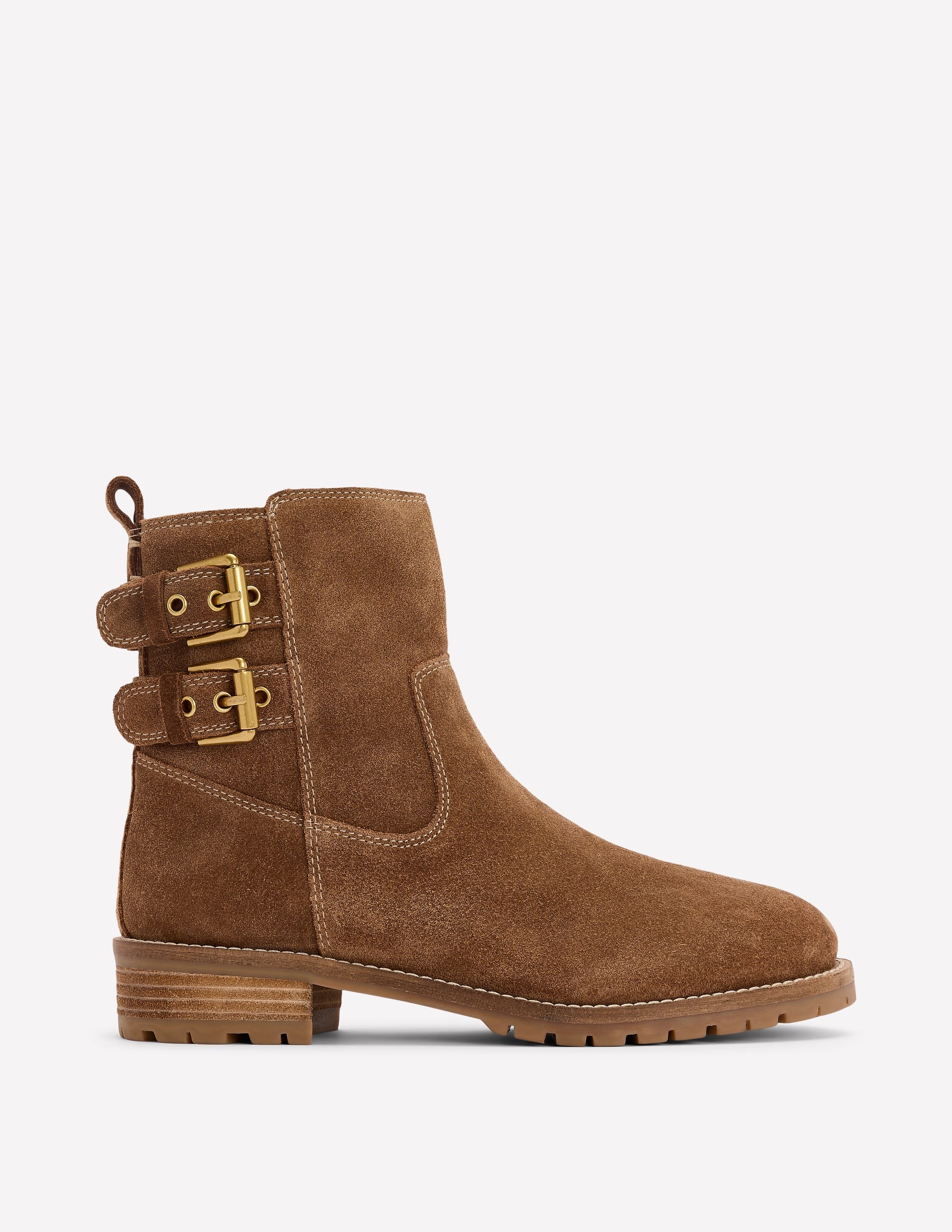 Tan Suede Ankle Boots Pointed Suede Ankle Boots - Beige - Ladies | H&M US main image 4