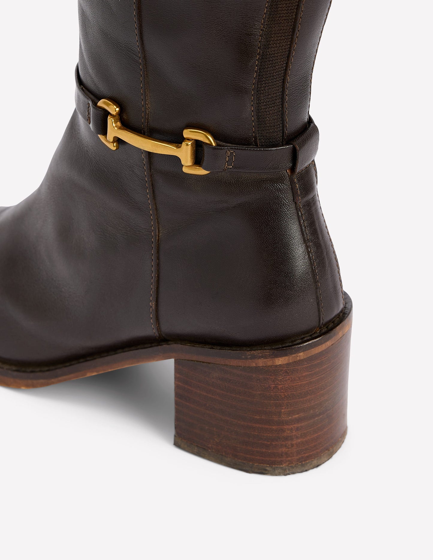 Iris Snaffle Heel Boot-Chocolate