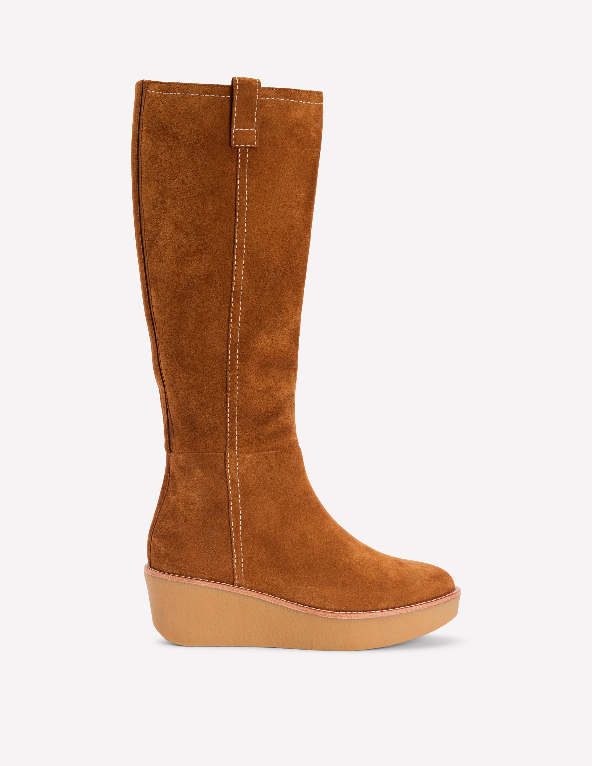 Knee High Wedge Boots-Tan | Boden USA