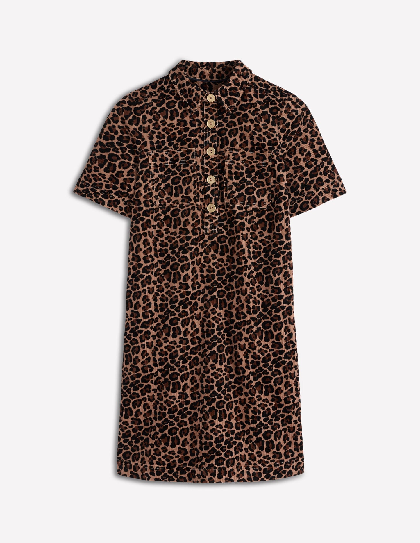 Zia Cord Pocket Shirt Dress-Multi, Cheetah Pop