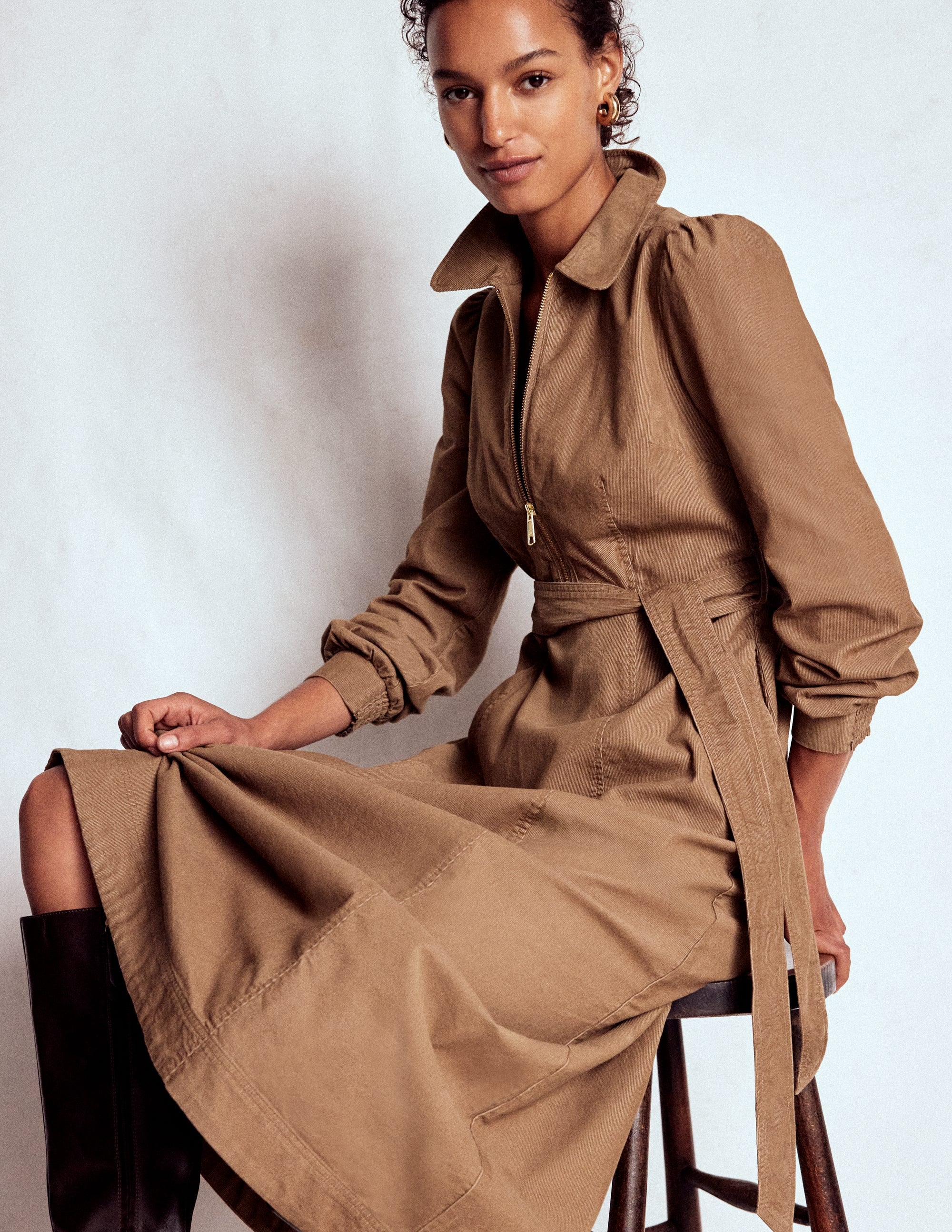 adelaide zip cord midi dress Buy Boden Brown Adelaide Zip Cord Midi Dress from Next USA