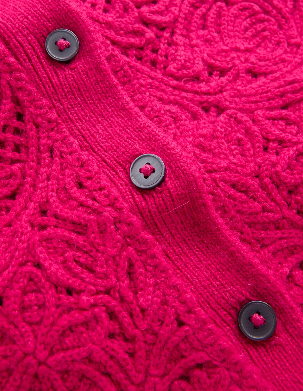 Lace Insert Knitted Midi Dress-Vibrant Pink