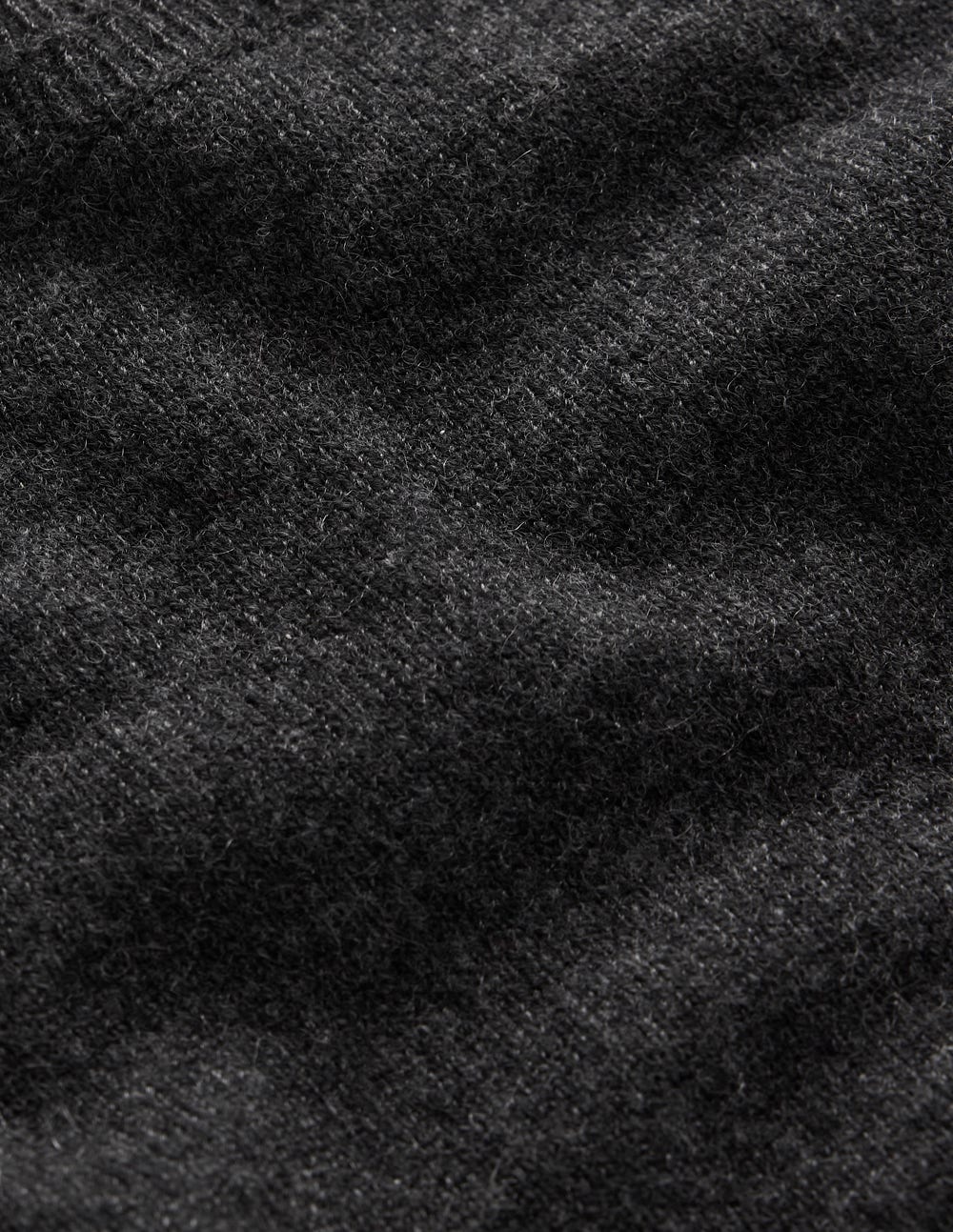 Eva Cashmere Crew Neck Sweater-Charcoal Melange