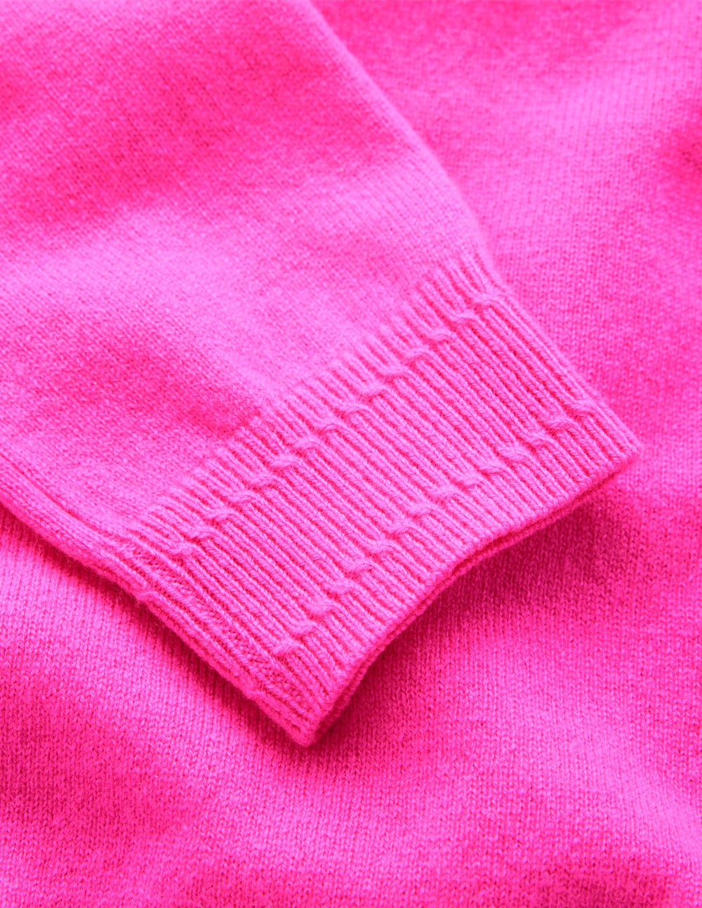 Eva Cashmere Roll Neck Sweater-Pop Pansy