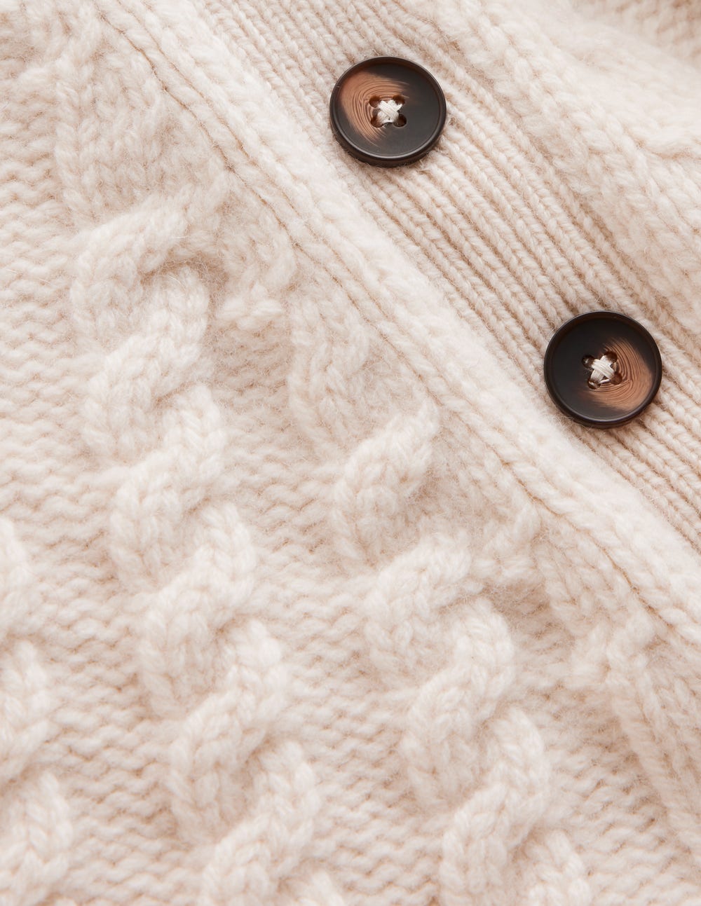 Amara Merino Cable Sweater-Warm Ivory