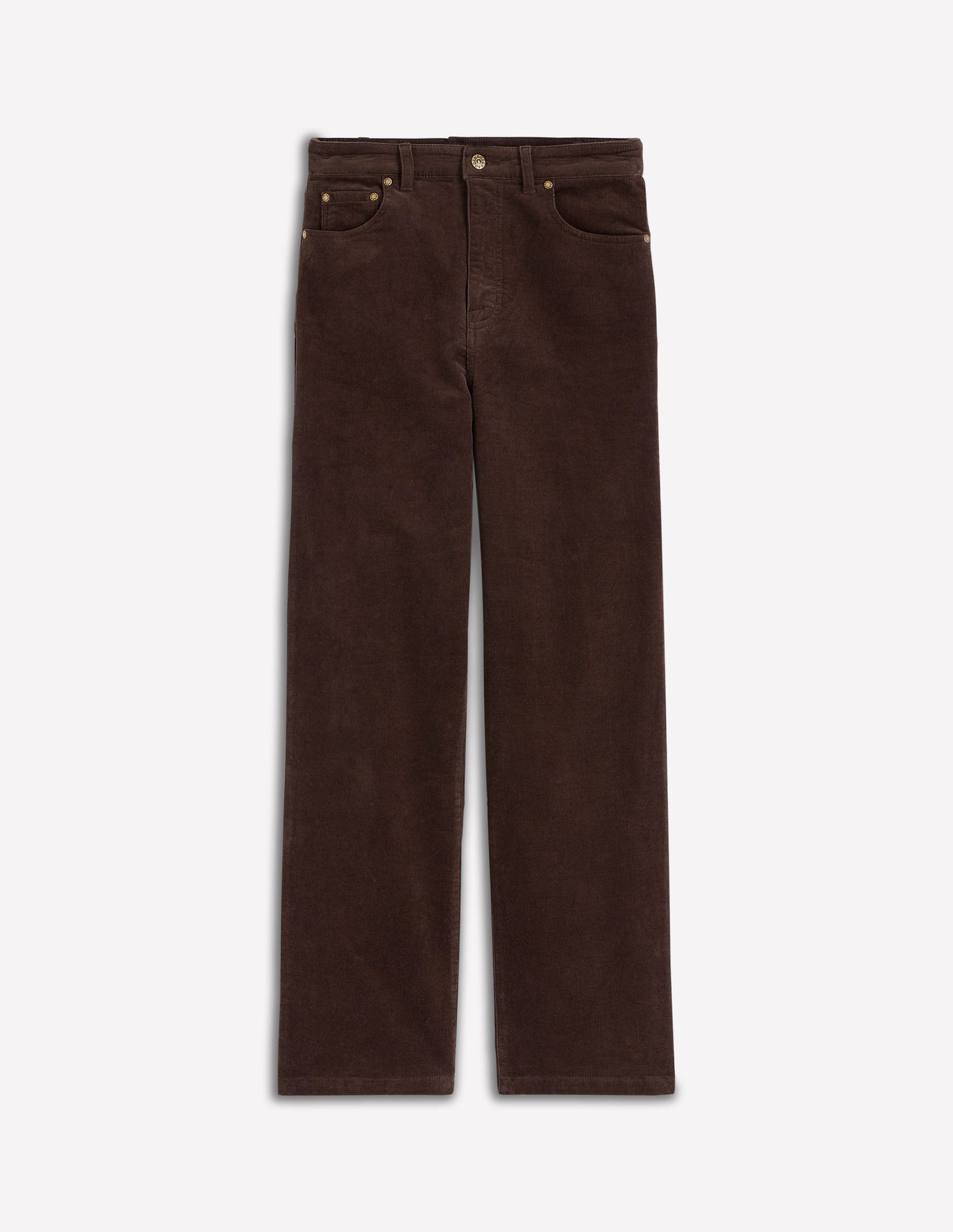 5-Pocket Cord Column Jeans-Espresso