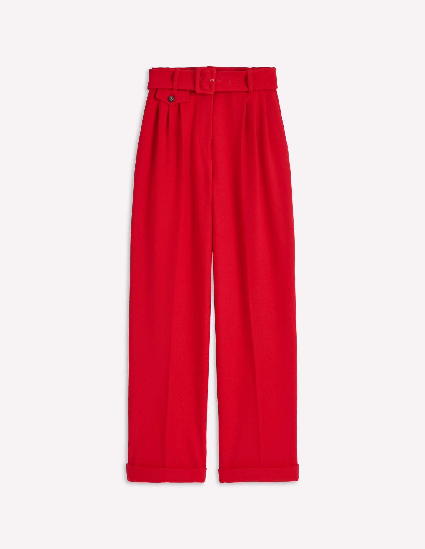 Pleat Front Pants-Chilli Pepper