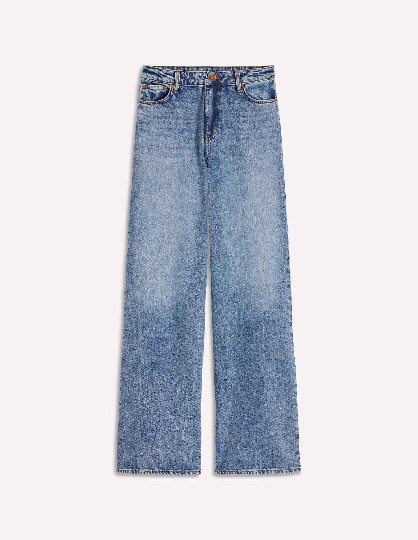 Relaxed Wide Leg Jeans-Mid Vintage