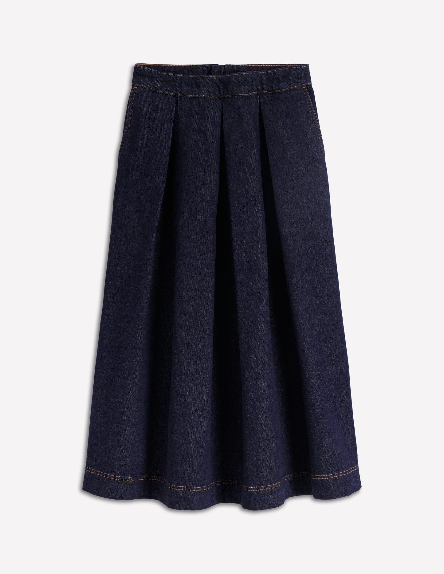 Verity Denim Midi Skirt-Indigo