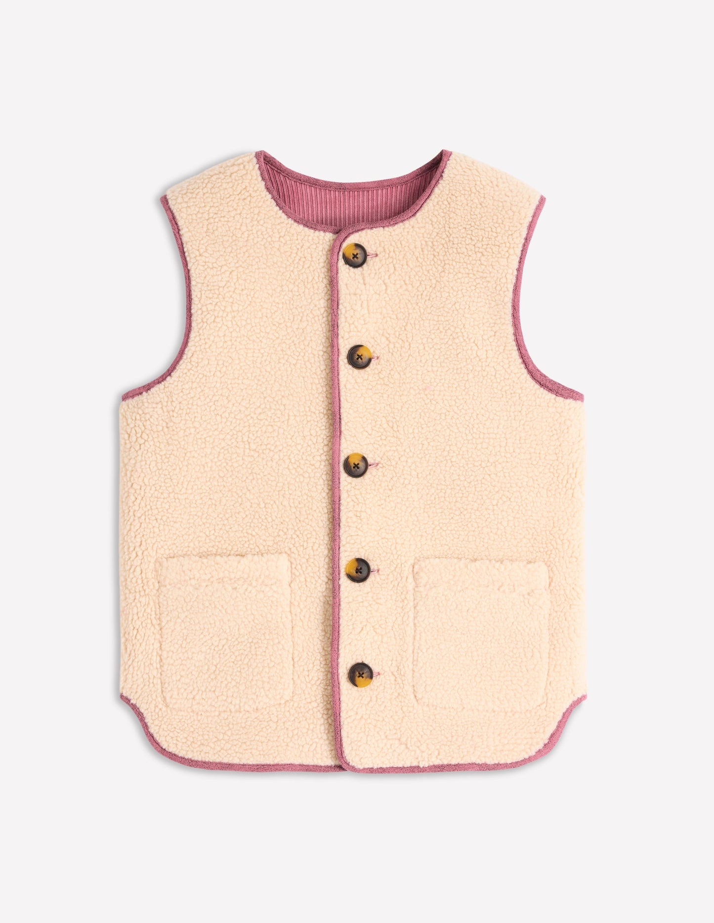 Clerkenwell Reversible Gilet-Light Pink, Natural
